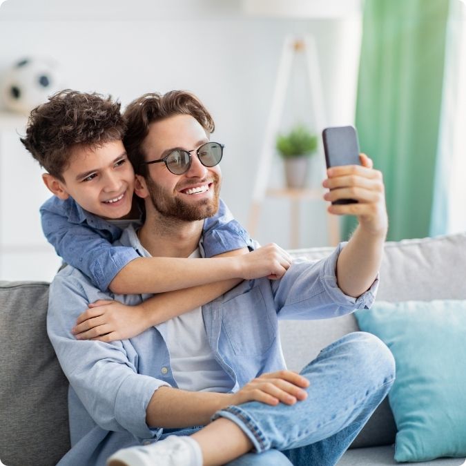 ECP WebpageSupporting Images (675x675)Father-Taking-Selifie-With-Son-While-Wearing-Avulux-Glasses